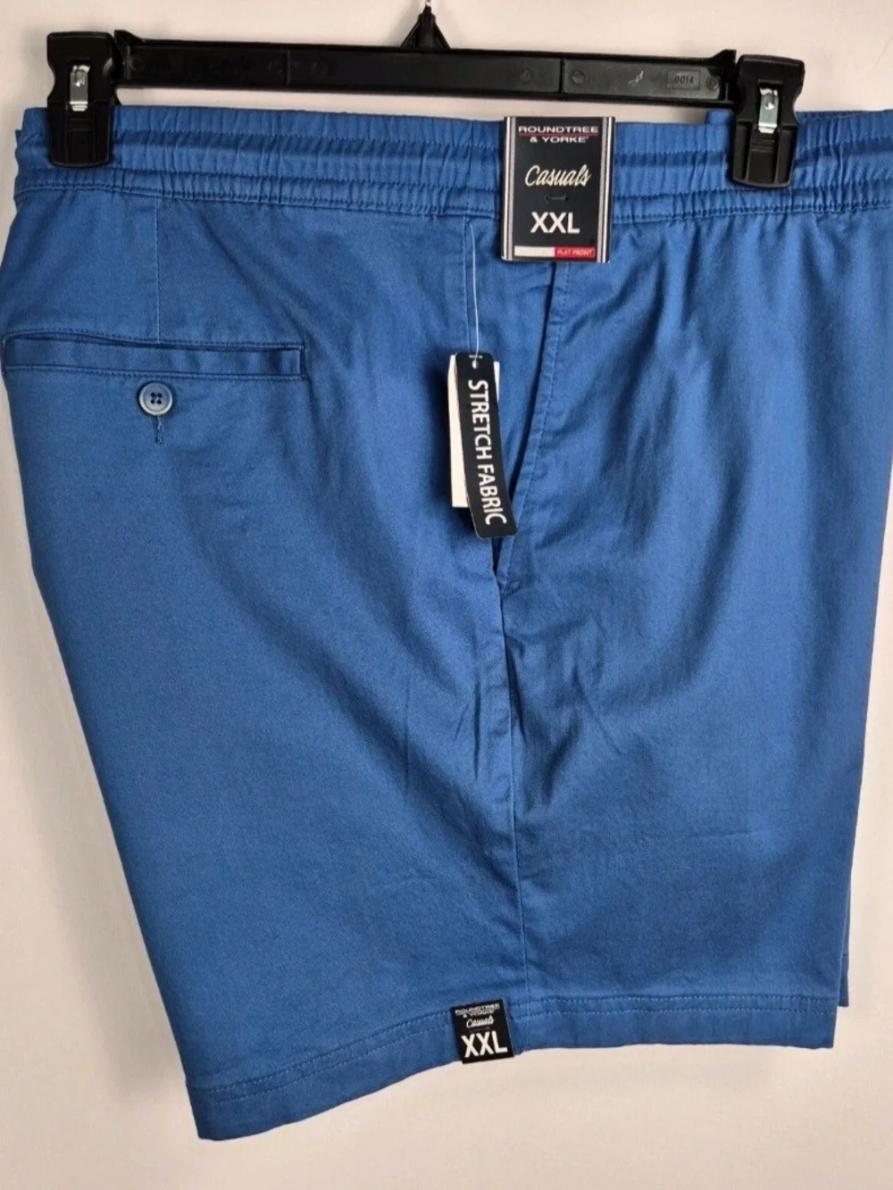 Roundtree & Yorke Casuals Size XXL Men's Stretch Fabric Shorts Blue Cotton 09